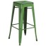 backless distressed green bistro style