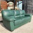 green millennium leather sofa