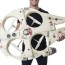 giant flying millennium falcon drone