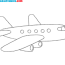 how to draw an easy airplane easy