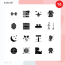 set of 16 modern ui icons symbols signs