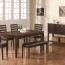dark brown finish modern dining table w