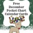december pocket chart calendar