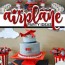plane themed first birthday party