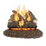 dual burner vented gas fireplace logs