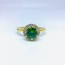 quality fancy green stone gold ring
