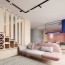 pink and grey home interiors with cool