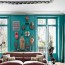 blue green painted room inspiration