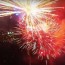 video drone flying through fireworks