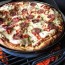 pizza on the big green egg grill