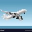 3d white glossy commercial jet airplane