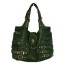 leather handbag jimmy choo green in