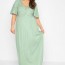 luxe plus size sage green sequin hand