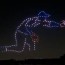 drones light up sky over los angeles