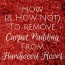 to remove carpet padding from hardwood