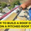 how to build a roof deck on a pitched roof