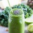 healthy kale smoothie with pineapple