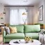 green sofa how to combine the item
