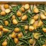 roasted potatoes and green beans the