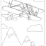free airplane coloring pages book for