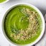 green detox soup with toasted hemp