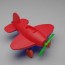 3d toy low poly plane games