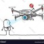 control drone with a big eye vector image