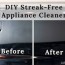 diy streak free appliance cleaner for