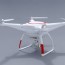 white drone with remote control 3d