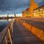 city deck waterfront boardwalk and fox