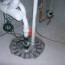 drain or sump pump installed in