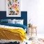 navy and mustard bedroom ideas