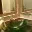 green leaf shaped vessel sink