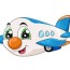 cute cartoon airplane character graphic
