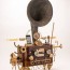 steampunk gramophone smartphone dock