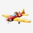 cute boy driving plane cartoon on