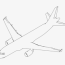 airplane aircraft line art drawing