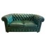 hunter green chesterfield leather