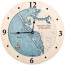sarasota bay nautical map clock sea