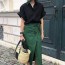 dark green midi skirts howtowear fashion