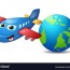 cartoon blue airplane character royalty