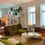 emerald green sofa in the living room