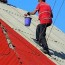 how to walk on a tile roof carefully