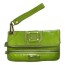 leather clutch bag jimmy choo green in