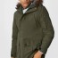 c a parka with hood and faux fur trim