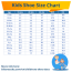 women s shoe width chart s