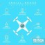 air drone infographic thin line icons