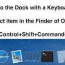mac dock with a keyboard shortcut