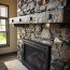rustic wood fireplace mantels log
