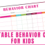 printable behavior chart for kids